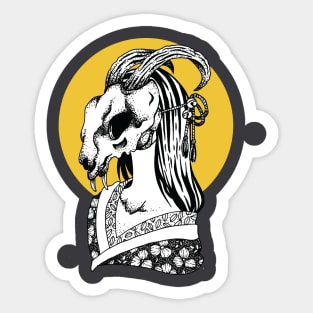 Japanese Girl Bone Mask Sticker